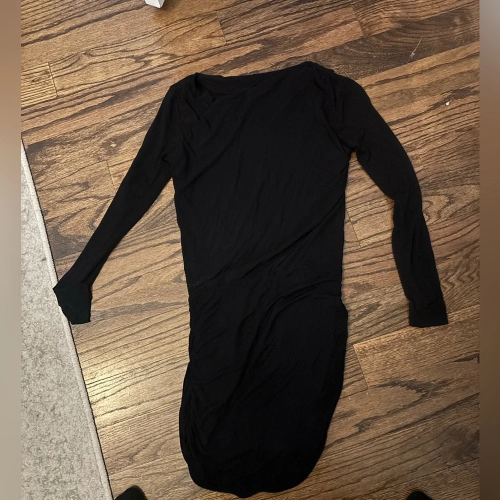 Theory- Heart Lavanien Dress in Black - Picture 3 of 4